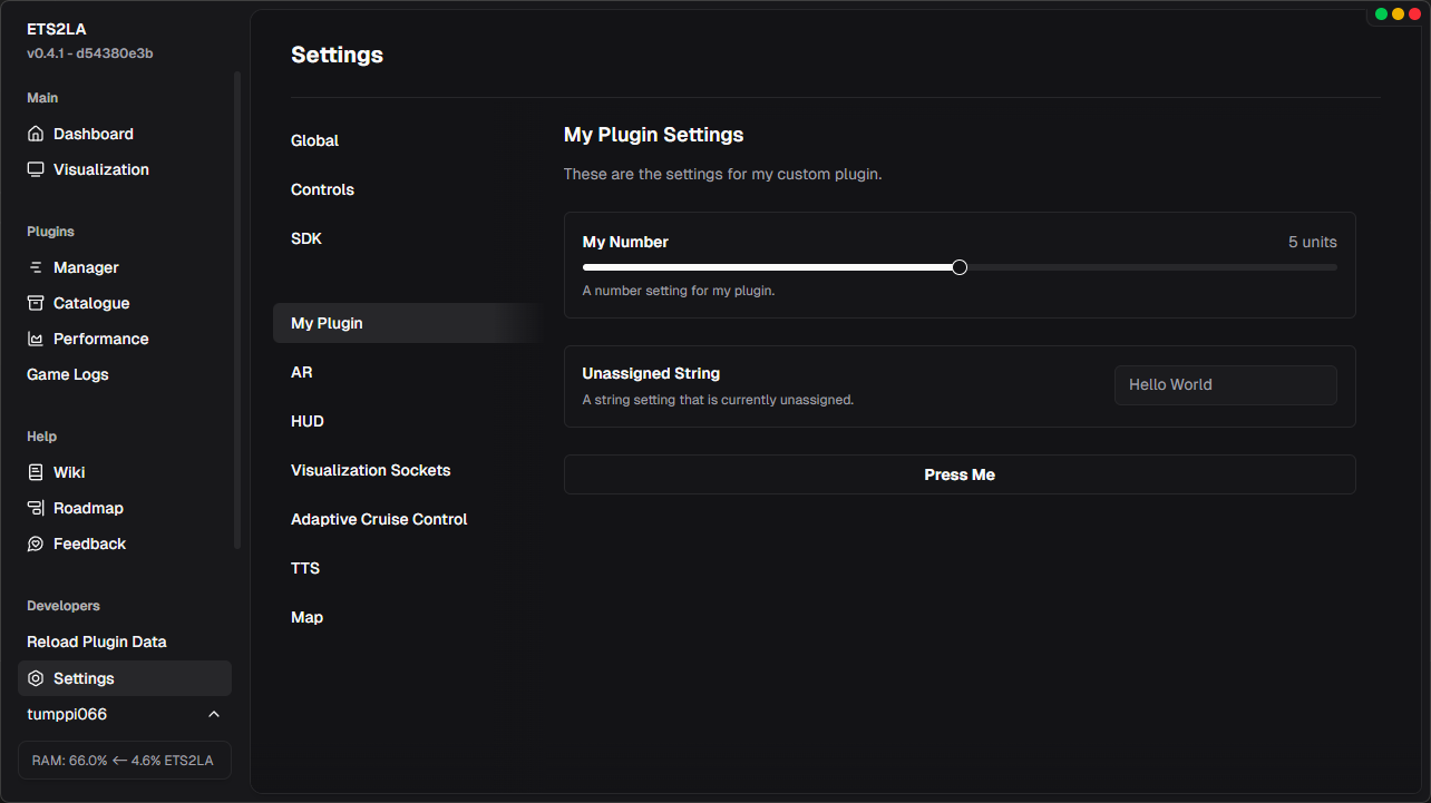 Image of the UI we made